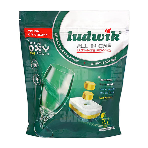 Ludwik Dishwasher Tablets Lemon 27 Tablets 540g - Pack of 1