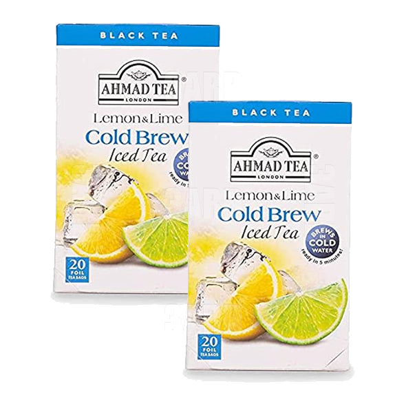 Ahmad Tea Lemon & Lime Iced Tea 20 Teabags - Pack of 2