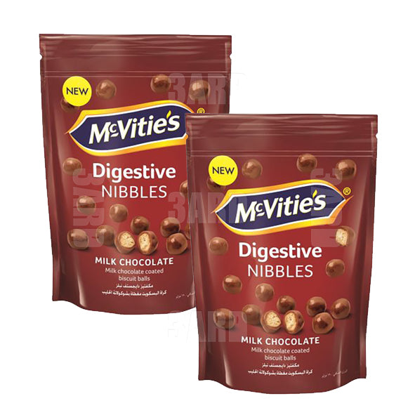 McVitie's Digestive Nibbles Milk Chocolate 110g - Pack of 2