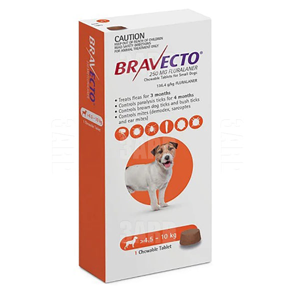 Bravecto Tablet for Dogs for Sizes (4.5-10kg) 1 Tablet - Pack of 1