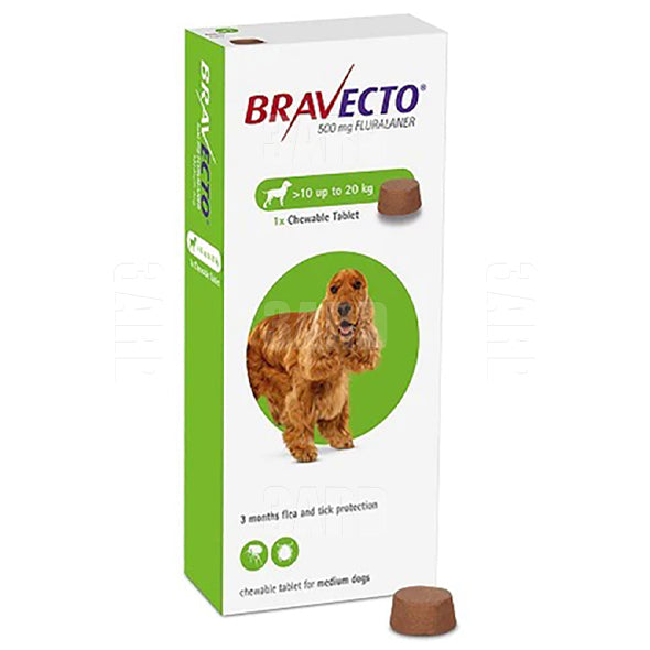 Bravecto Tablet for Dogs for Sizes (10-20kg) 1 Tablet - Pack of 1