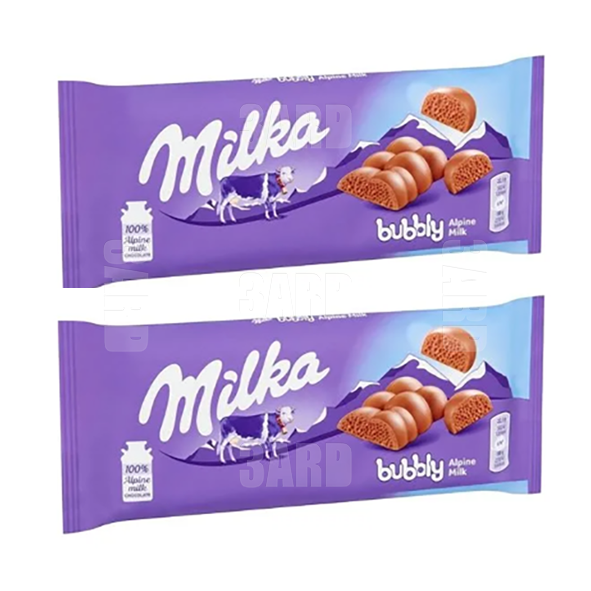 Milka Bubbly Chocolate 93g - Pack of 2