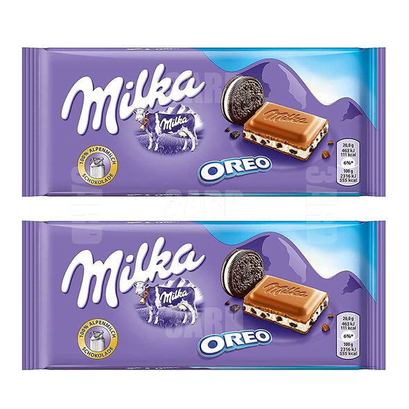 Milka Chocolate with Oreo Biscuit 100g - Pack of 2