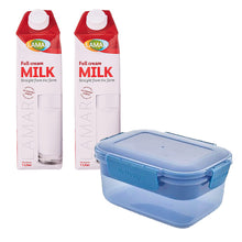 Load image into Gallery viewer, M-design Lunch Box 1.1L + 2 Lamar Full Cream Milk 1L
