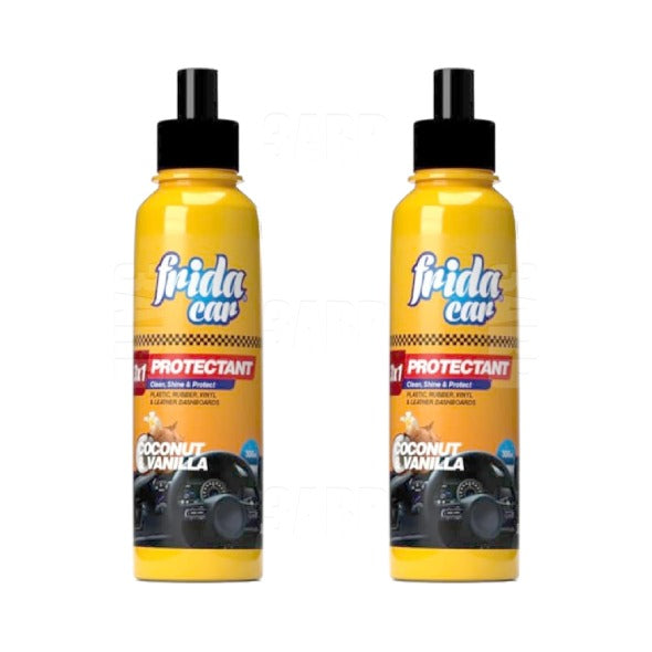 Frida Car Polish , Fragrance & Protectant Coconut Vanilla 300ml - Pack of 2