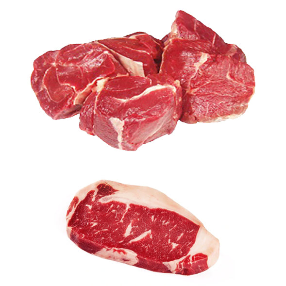 لحم بلدي طازج مكعبات للخضار سن ۱كجم - ۱ عبوة