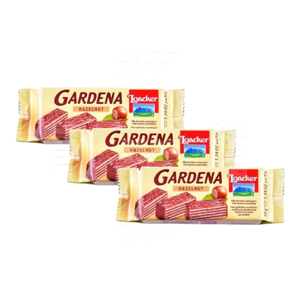 Loacker Gardena Hazelnut 38g - Pack of 3