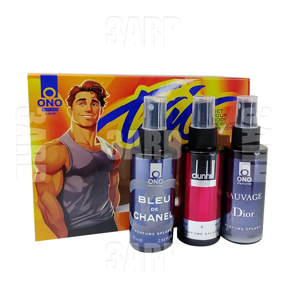 Massa Ono Body Splash Bundle Men 75ml 3pcs - pack of 1