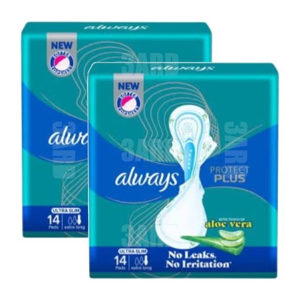Always Ultra Double Pack Extra Long 14 Pads - Pack of 2