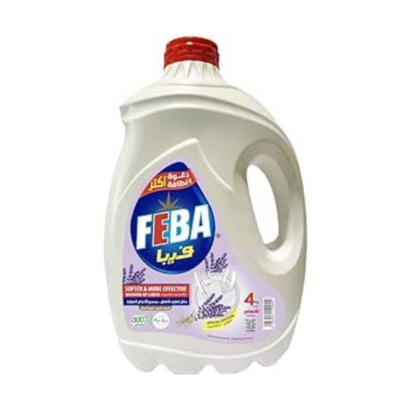Feba Washing-up Liquid Lavender 4kg- Pack of 1