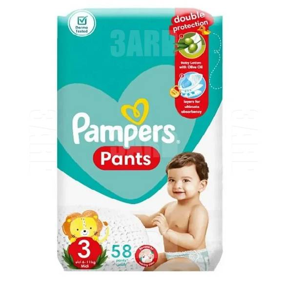 Pampers Pants Size 3 (6-11 Kg) 58 pcs - Pack of 1