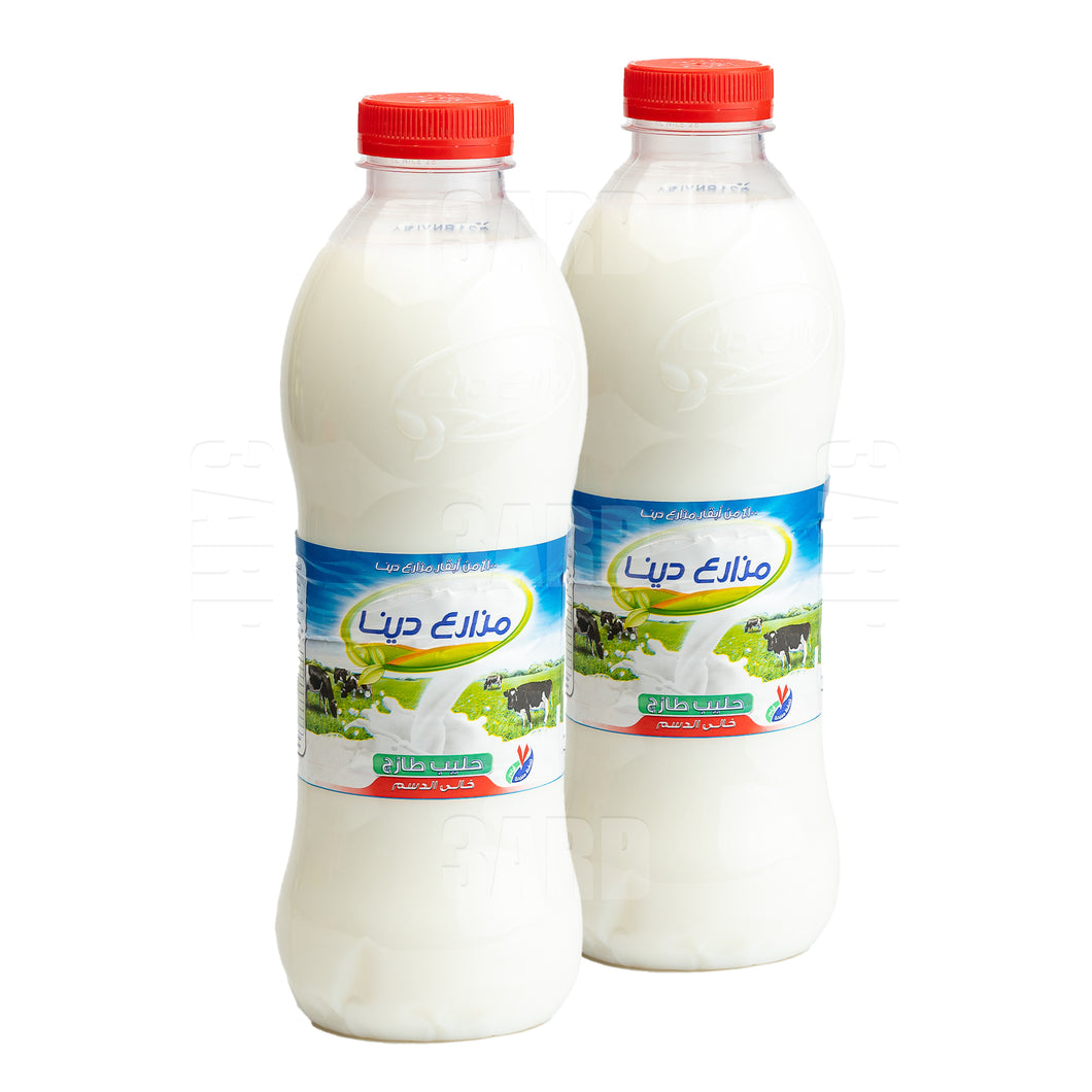 Dina Farms Fresh Milk Skimmed 0.85L - Pack of 2