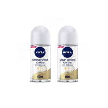 Load image into Gallery viewer, Nivea Roll on for Women Clean Protect Pure Alum 50ml - Pack of 2
