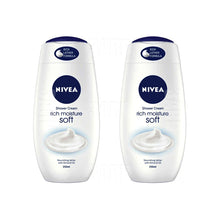 Load image into Gallery viewer, Nivea Shower Gel Creme Soft White250 ml - Pack of 2
