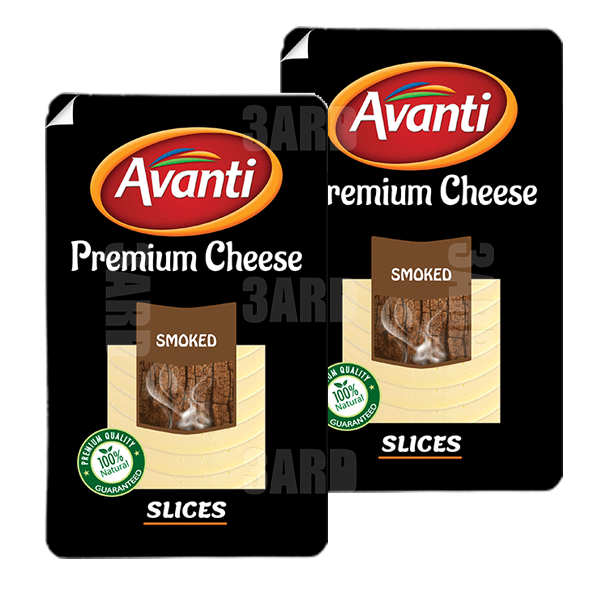 Avanti Cheddar Slices Smoked Plain 150g - Pack of 2