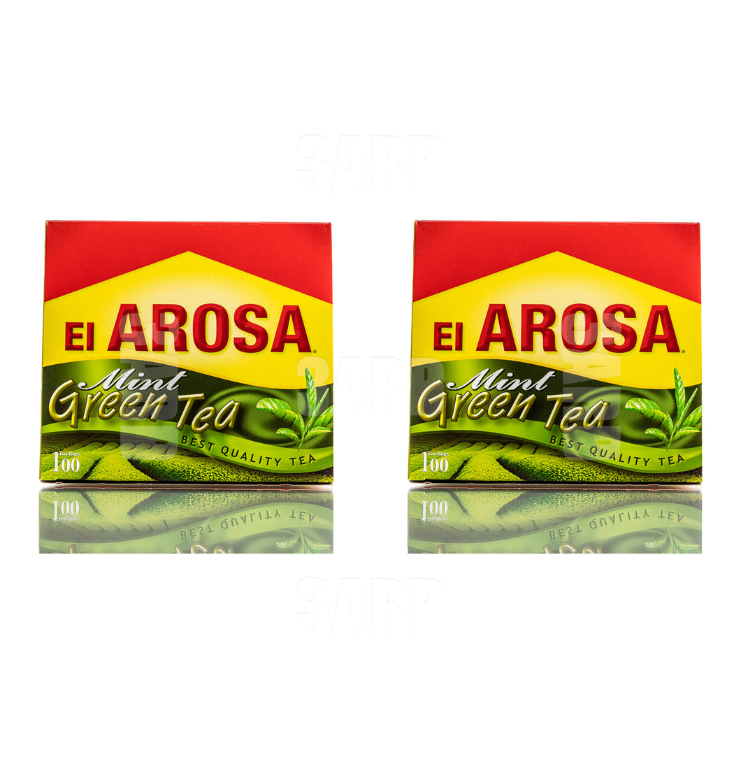 El Arosa Green Tea Mint 100 Bags - Pack of 2
