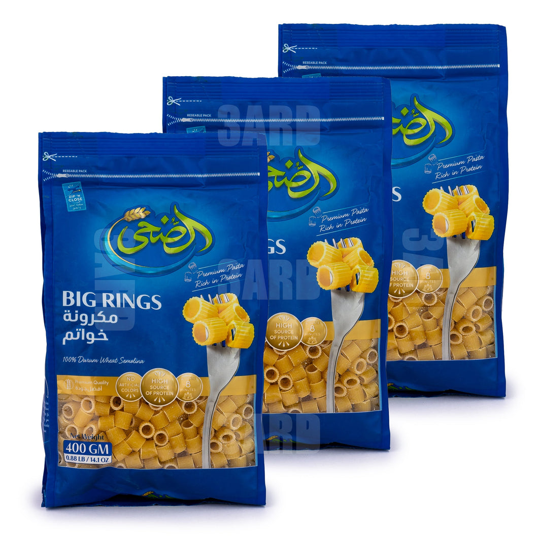 Al Doha Big Rings Pasta 400g - Pack of 3