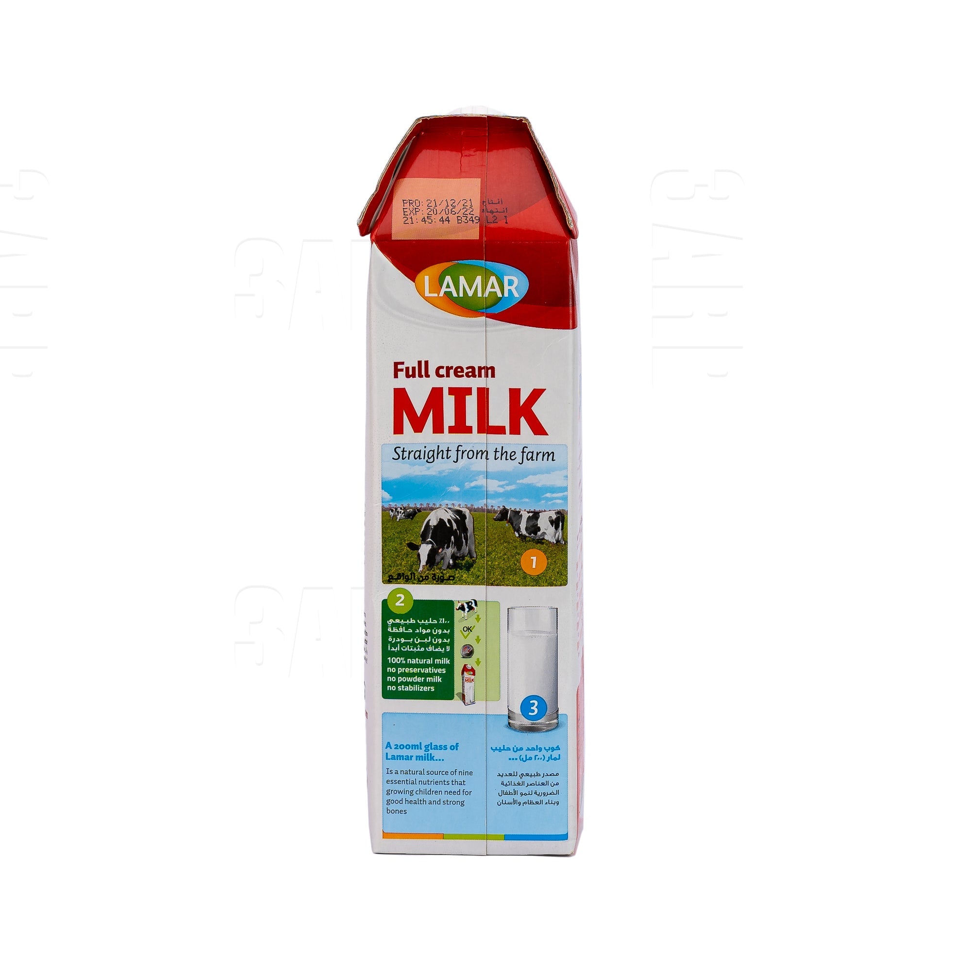 Lamar Full Cream Milk 1L - Pack of 6