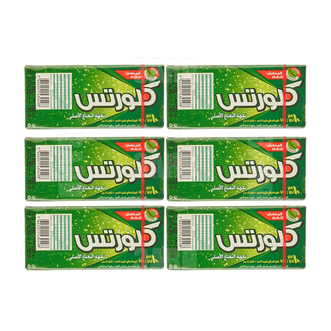 Clorets Original Mint Chewing Gum 10 Pc. 28g - Pack of 6