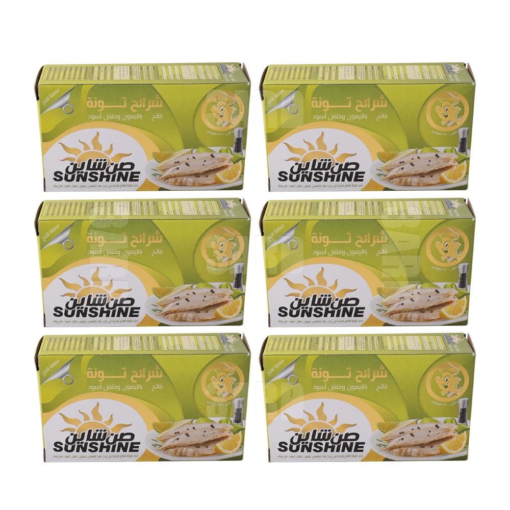 SunShine Tuna Slices Lemon Black Pepper 120g - Pack of 6