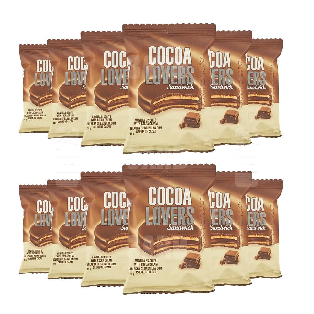 Cocoa Lovers Sandwich with Vanilla Biscuits with Chocoa Cream 39g - Pack of 12