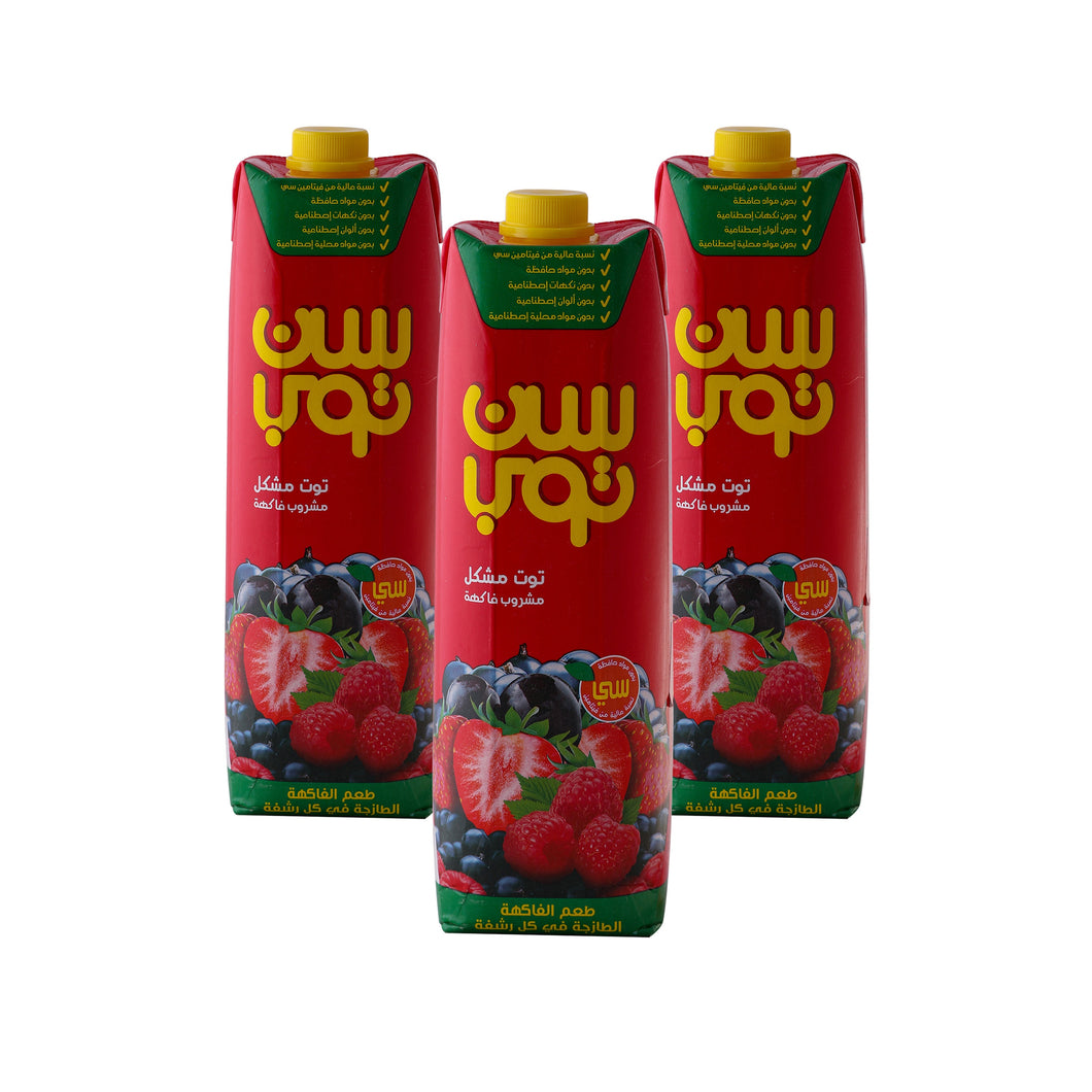 سن توب توت مشكل ١ لتر - ٣ عبوة