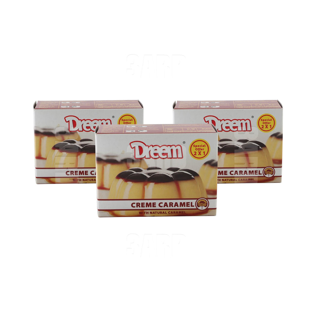 Dreem Cream Caramel with Natural Caramel 184g - Pack of 3