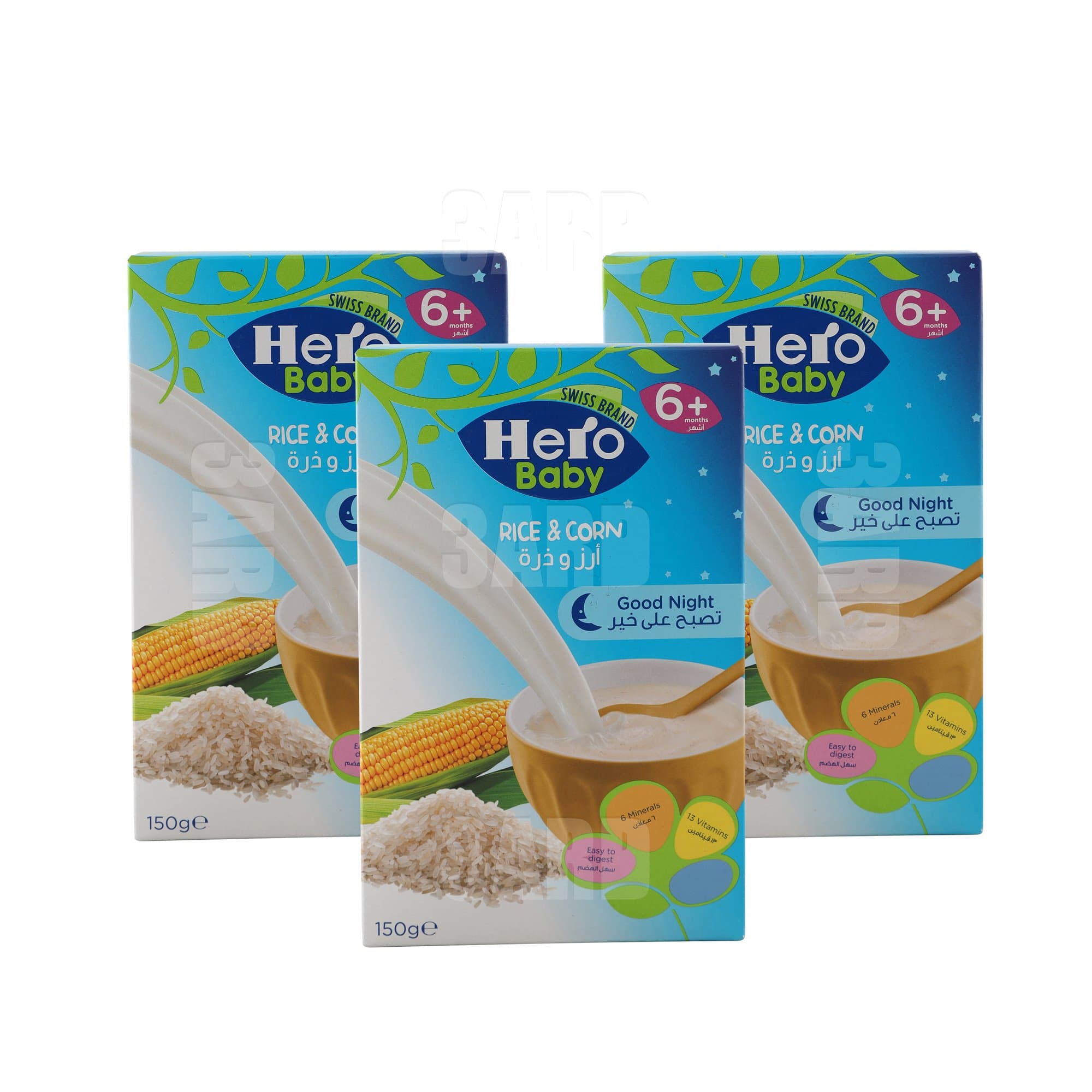 Hero Baby Rice & Corn 150g - Pack of 3 – 3ard