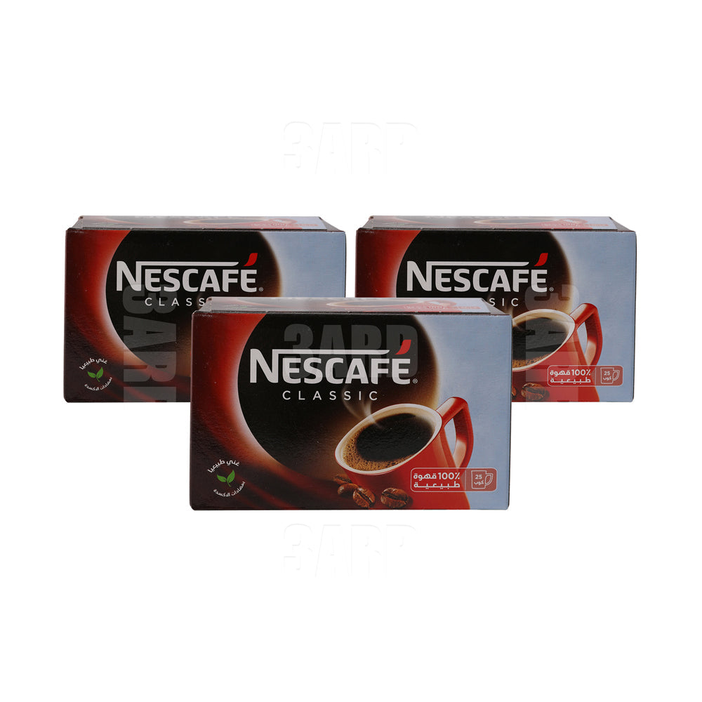 Nescafe Classic 25 Cups x 1.8g - Pack of 3