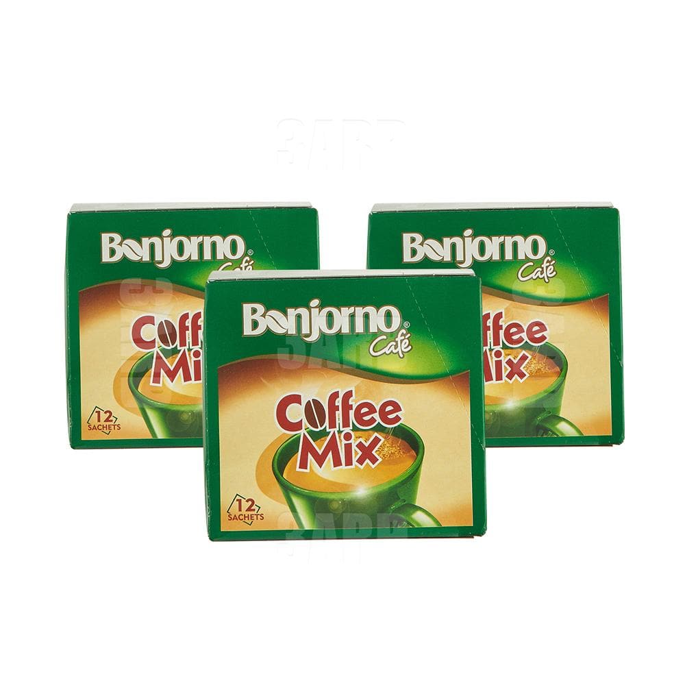Bonjorno Mix Instant Coffee with Creamer 12 Sachets x 6g - Pack of 3