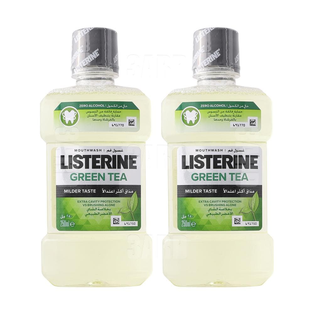 Listerine Green Tea Mouthwash 250ml - Pack of 2